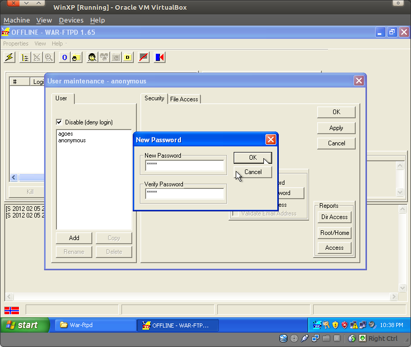 Winxp Oracle Reverse Engineering WarFTP | Information Security Berserker